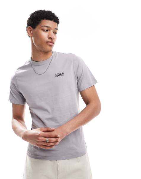 Camiseta gris antracita con logo pequeño de Barbour International - view 1