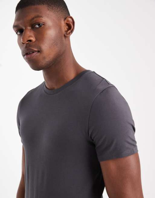 Camiseta gris carbón básica ajustada de ASOS DESIGN , 5 de 5
