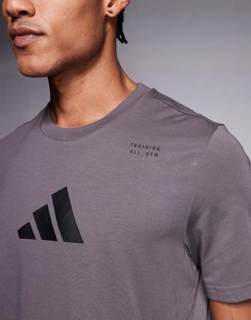 Camiseta gris carbón con estampado en la espalda de adidas Training, 5 de 5