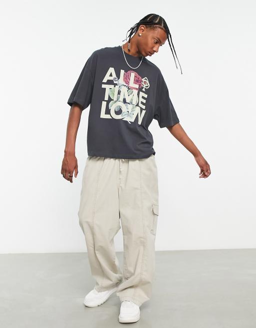 Camiseta gris carbón extragrande con estampado "All time de ASOS DESIGN | ASOS