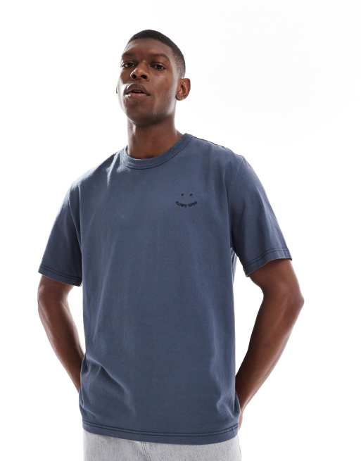 Camiseta gris carbón extragrande con logo de cara sonriente de PS Paul Smith, 2 de 4