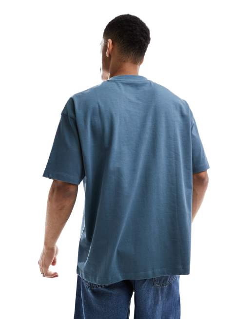 Camiseta gris carbón extragrande de tejido grueso de ASOS DESIGN  , 2 de 4