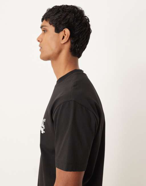 Camiseta gris carbón holgada con estampado de dragón de tejido grueso de ASOS DESIGN, 2 de 5