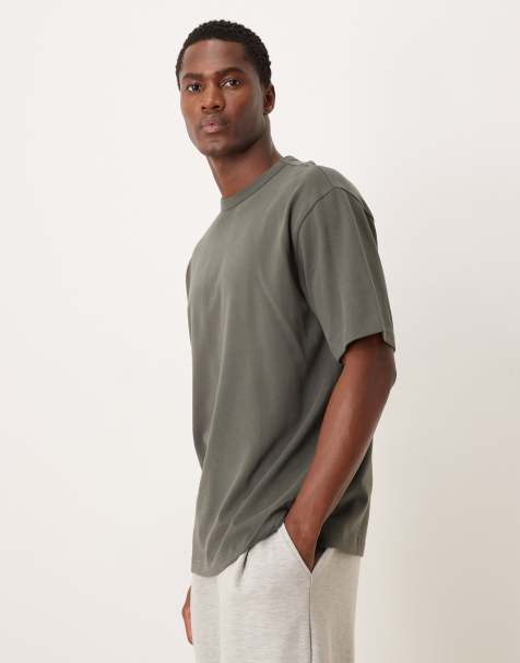 Camiseta gris carbón holgada de tejido grueso suave de ASOS DESIGN - view 1