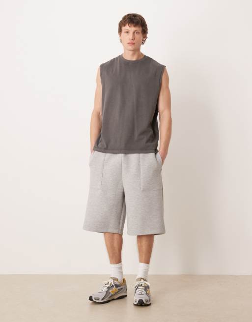 Camiseta gris carbón lavado extragrande sin mangas de tejido grueso de ASOS DESIGN, 2 de 5