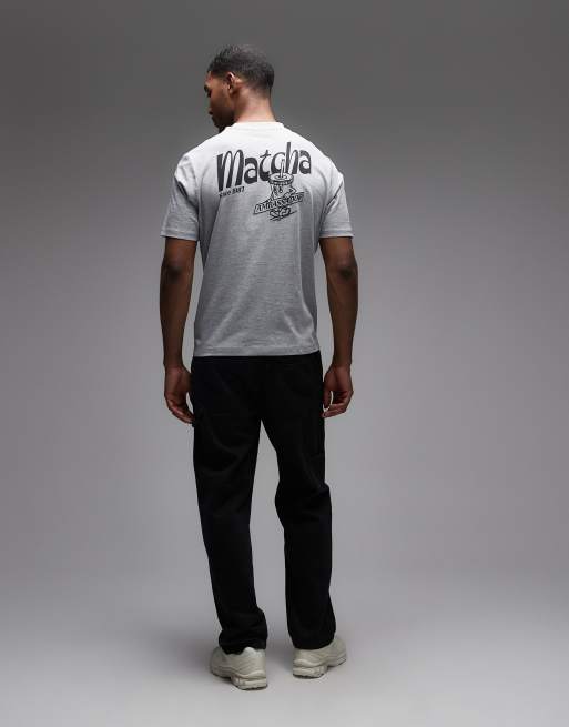 Camiseta gris claro con estampado en la espalda "Matcha" de Napapijri, 2 de 5