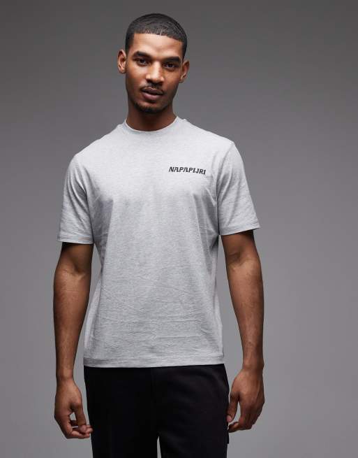 Camiseta gris claro con estampado en la espalda "Matcha" de Napapijri, 3 de 5