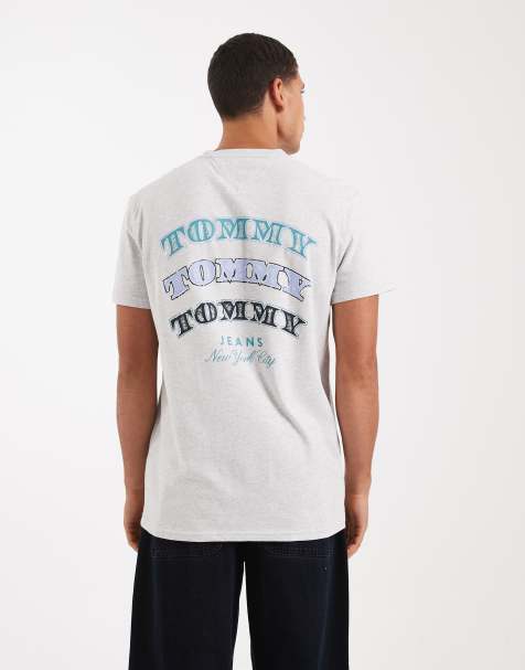 Camiseta gris claro con logo apilado Dollar de Tommy Jeans - view 1