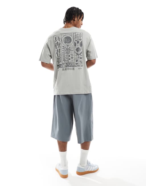 Camiseta gris claro extragrande con estampado de bloque en la espalda de ONLY & SONS, 3 de 4