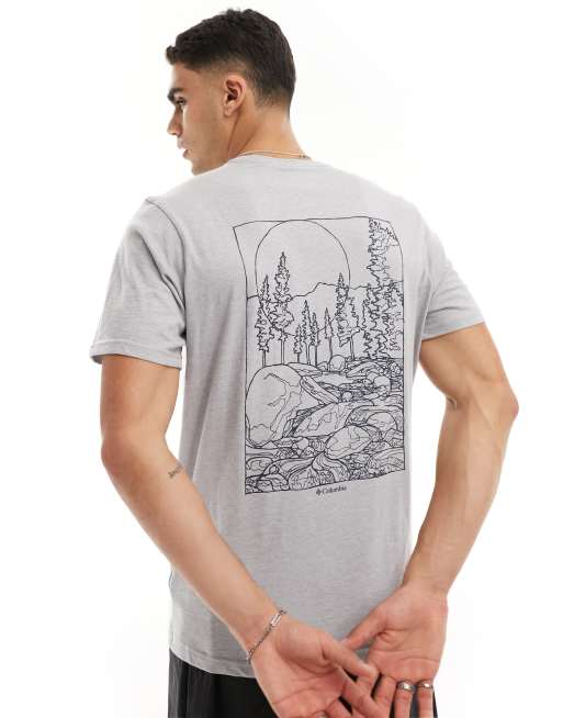 Camiseta gris con estampado en la espalda Rapid Ridge de Columbia