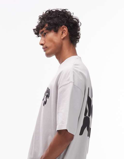 Camiseta gris con estampado gráfico de logo en la espalda Orlando AllSaints, 4 de 5