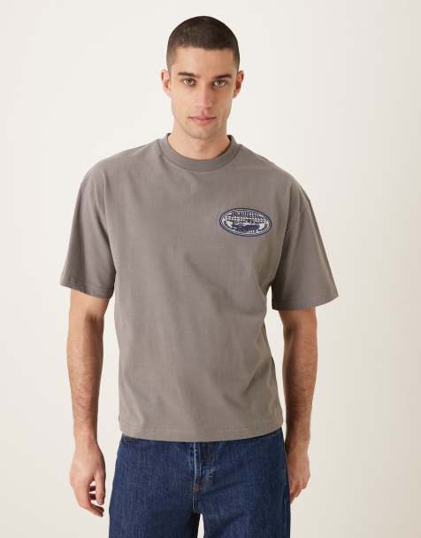 Camiseta gris con estampado gráfico "Racecore" de Prohibited - view 1
