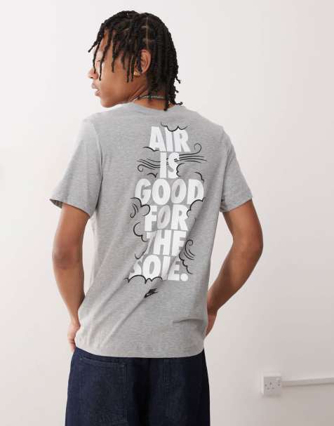 Camiseta gris con estampado gráfico trasero Air de Nike - view 1