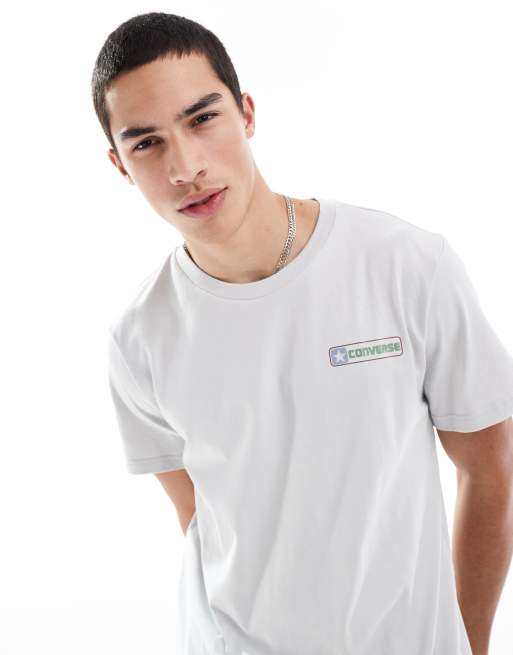 Camiseta gris con logo lateral de Converse, 2 de 4