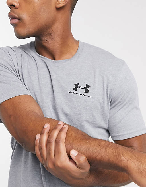 Camiseta gris con logo Sportsyle de Under Armour