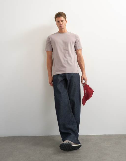 Camiseta gris de corte clásico de Topman, 3 de 7
