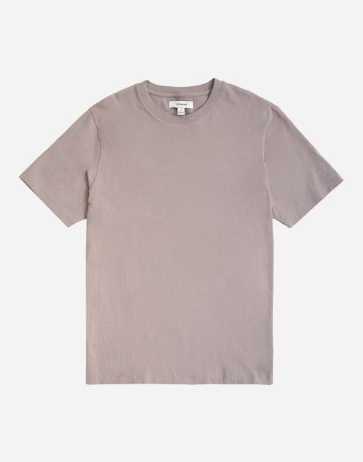 Camiseta gris de corte clásico de Topman, 6 de 7