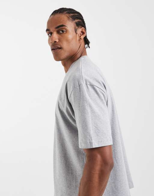 Camiseta gris de corte cuadrado extragrande con estampado gráfico de limones de ASOS DESIGN, 4 de 5