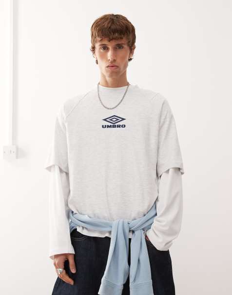 Camiseta gris de corte cuadrado Iconic de Umbro - view 1