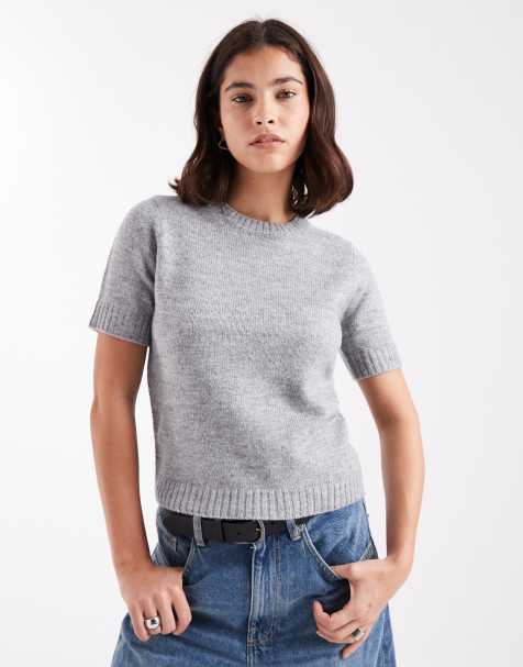 Camiseta gris de manga corta de punto de Threadbare - view 1