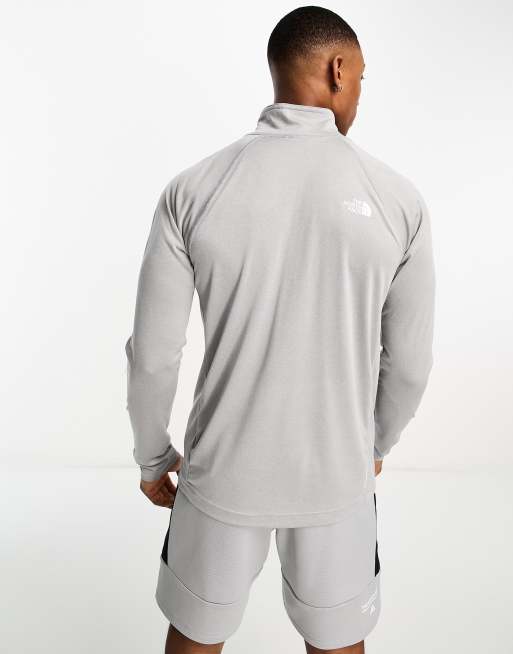 Camiseta gris de manga larga con cremallera corta Flex II de The North Face Training, 2 de 4