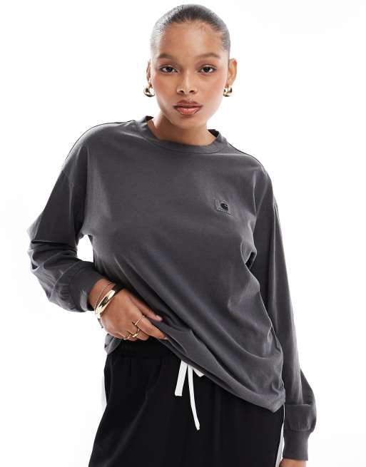 Camiseta gris de manga larga Nelson de Carhartt WIP