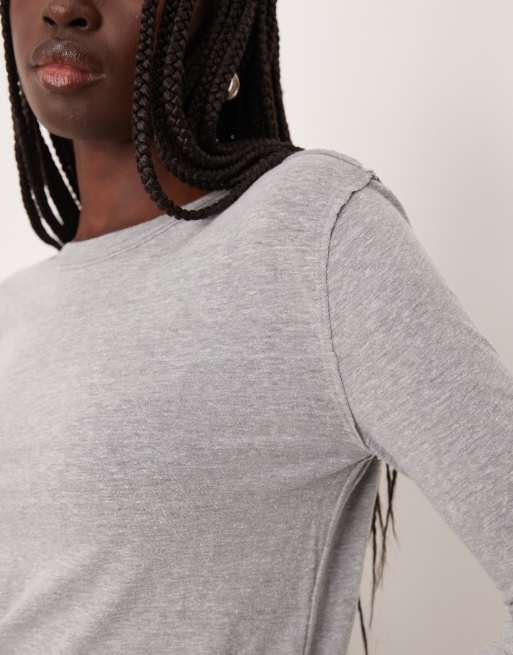 Camiseta gris de manga larga Nova de Free People, 3 de 4