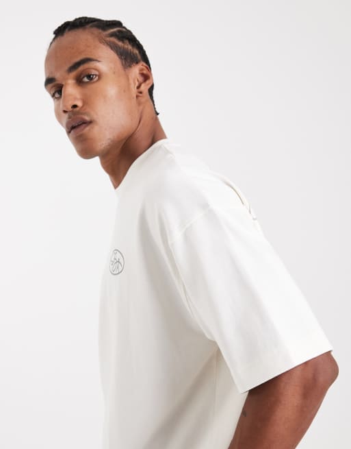 Camiseta gris extragrande con estampado gráfico "Studios" de tejido muy grueso de ASOS DESIGN Circular Design Collection, 4 de 5