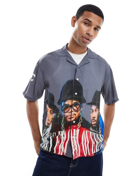Camiseta gris extragrande con estampado Run DMC de Cult Classics - view 1