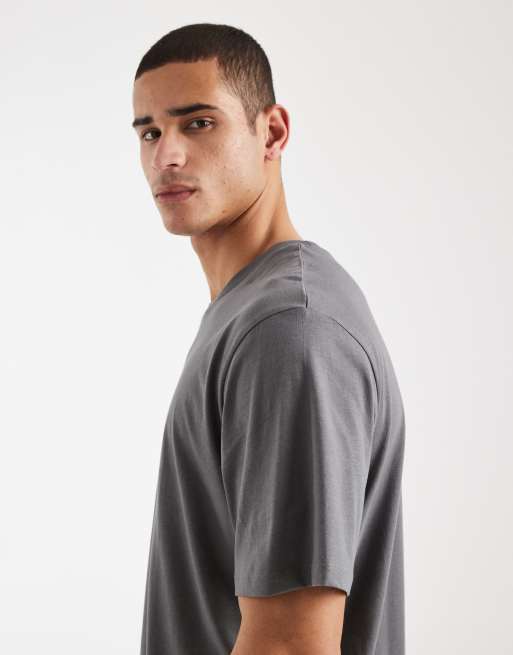 Camiseta gris extragrande con logo en la parte delantera de JJ Rebel, 4 de 5
