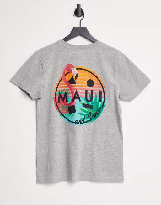 Camiseta gris extragrande Mingo Cookie de Maui and Sons 