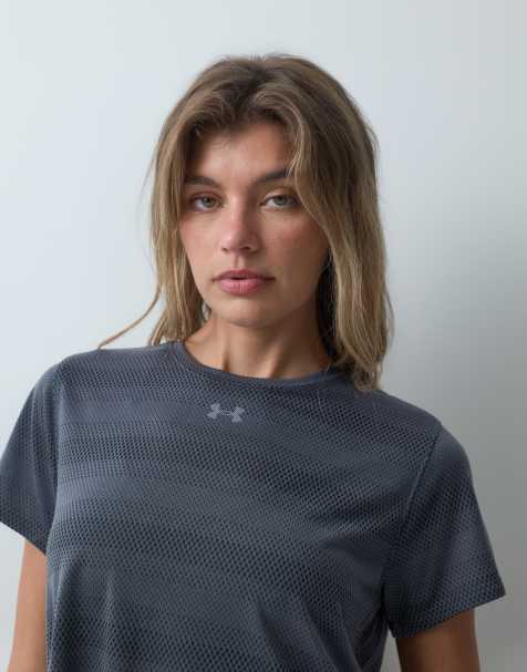 Camiseta gris granito de manga corta para correr Velociti de Under Armour - view 1