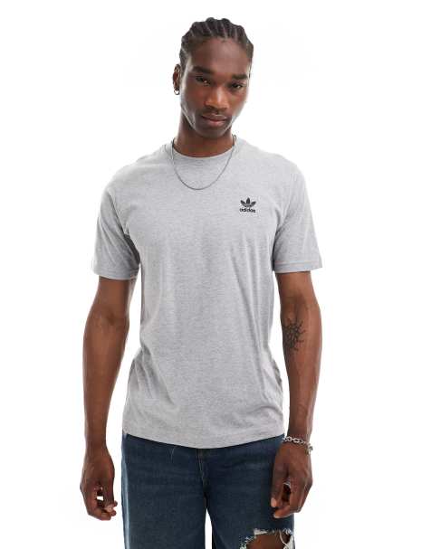 Camiseta gris jaspeado básica de adidas Originals - view 1