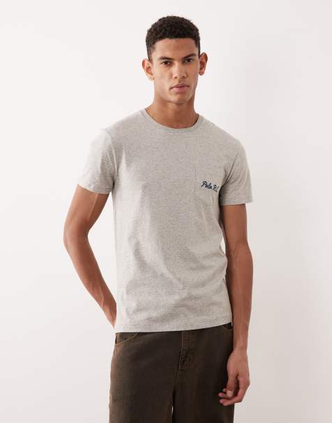 Camiseta gris jaspeado de corte custom con estampado de Polo Bear clásico en la espalda de Polo Ralph Lauren - view 1