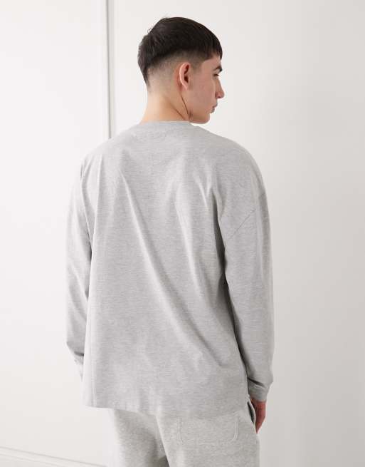 Camiseta gris jaspeado de manga larga de COLLUSION, 3 de 5