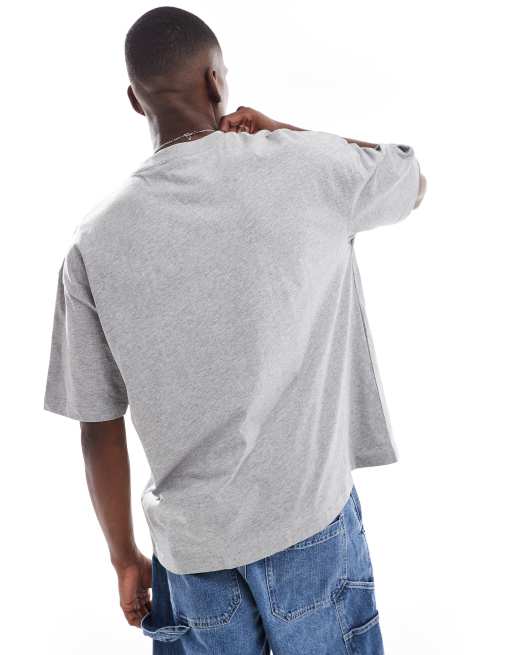 Camiseta gris jaspeado extragrande con estampado gráfico "Sports" de ASOS DESIGN, 3 de 4