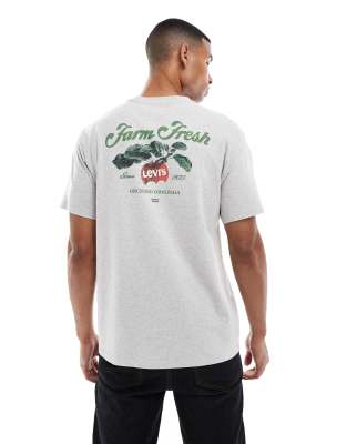 Camiseta gris jaspeado extragrande con estampado vintage en la espalda Orchard Farm Fresh de Levi's - view 1