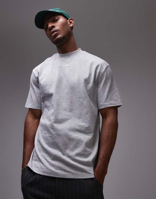 Camiseta gris jaspeado extragrande de Topman