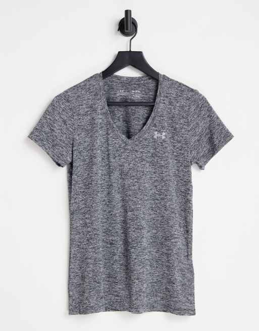 Camiseta gris jaspeado Tech Twist de Under Armour Training