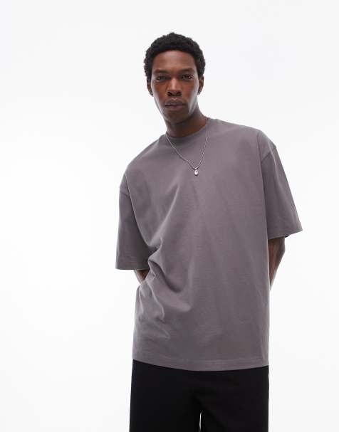 Camiseta gris medio ultragrande de Topman - view 1