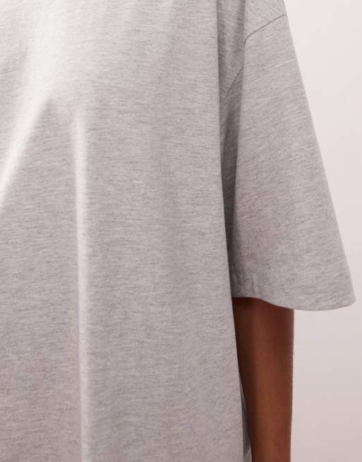 Camiseta gris melange extragrande de Weekday, 3 de 4