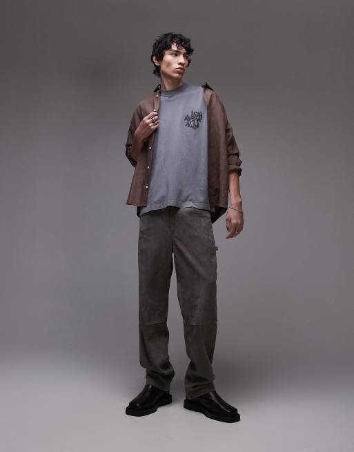 Camiseta gris metalizado con estampado trasero Orlando de AllSaints, 3 de 4