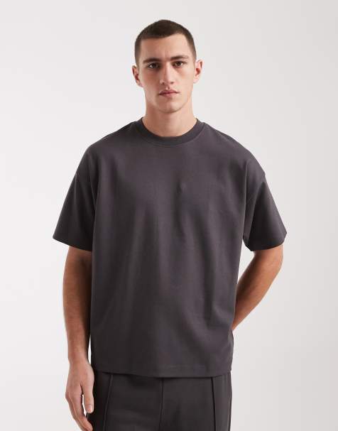 Camiseta gris oscuro de corte cuadrado extragrande de New Look (parte de un conjunto) - view 1