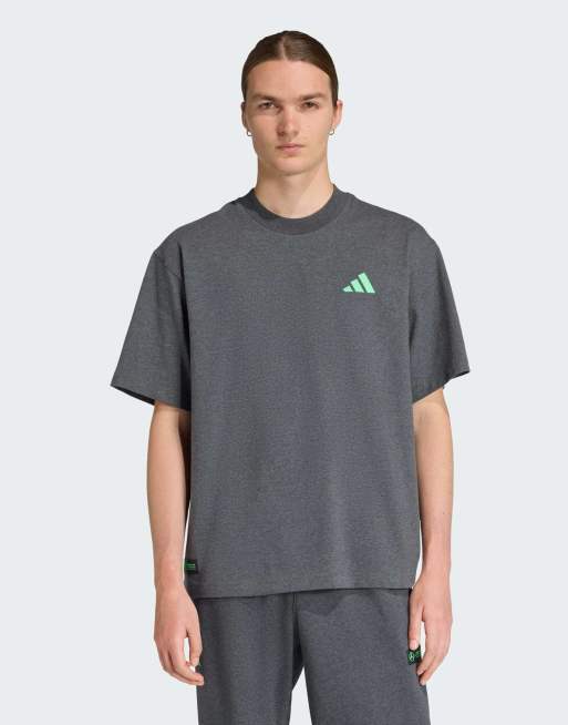 Camiseta gris oscuro jaspeado premium Mercedes-AMG PETRONAS Formula One Team de adidas Performance