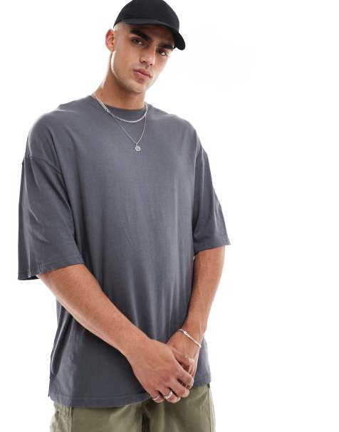 Camiseta gris oscuro ultragrande de Jack & Jones - view 1