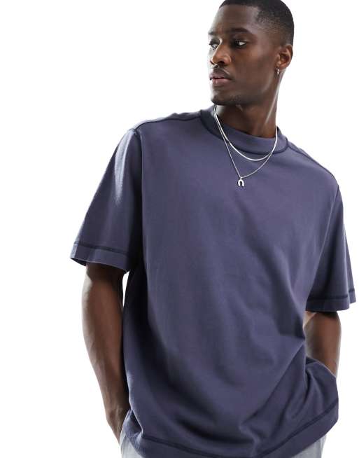 Camiseta gris oscuro Vintage blank de Abercrombie & Fitch