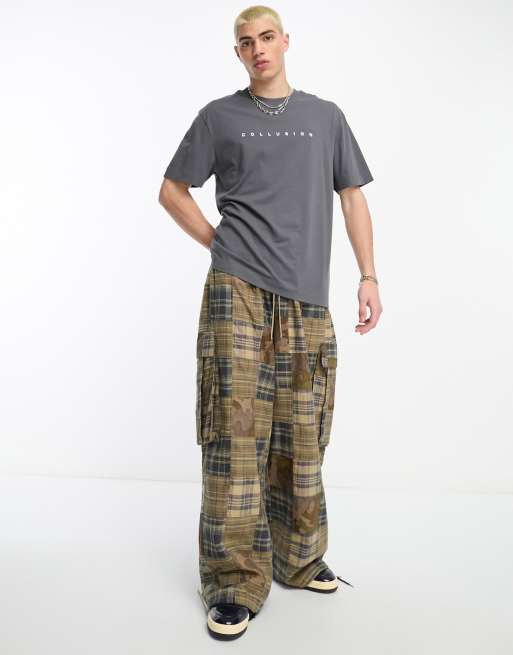 Camiseta gris pizarra con logo de COLLUSION