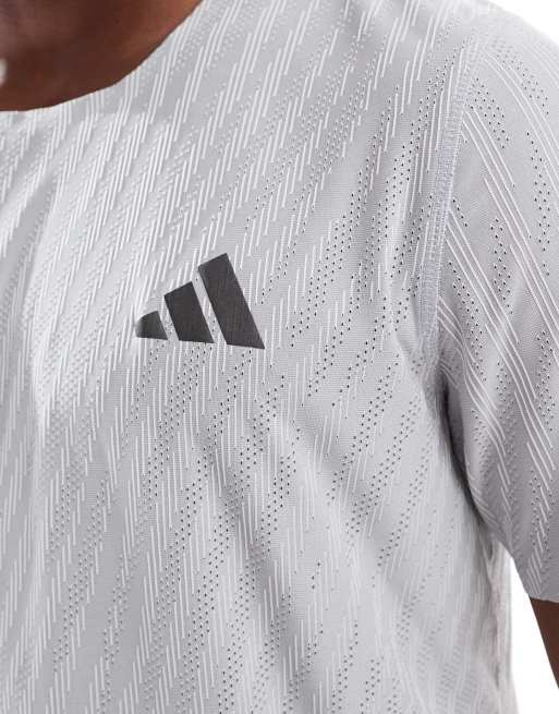 Camiseta gris plateado y blanca Adi365 Climacool+ de adidas Running , 2 de 4