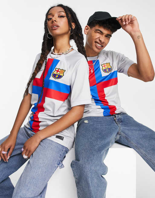 Camiseta gris unisex de la tercera equipaci n del FC Barcelona de