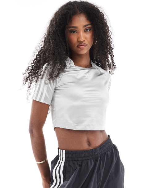 Camiseta gris dos con diseño encogido Adicolor Teamgeist de adidas Originals - view 1
